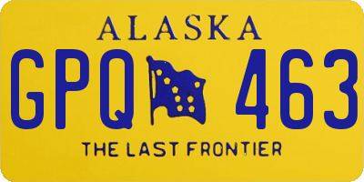 AK license plate GPQ463