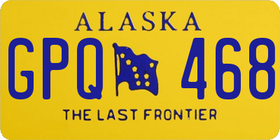 AK license plate GPQ468