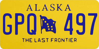 AK license plate GPQ497