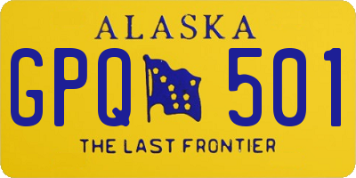 AK license plate GPQ501