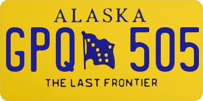 AK license plate GPQ505
