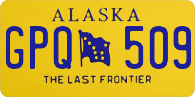 AK license plate GPQ509