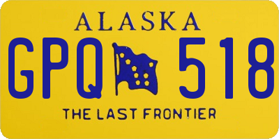AK license plate GPQ518