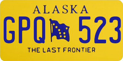 AK license plate GPQ523