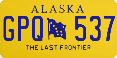 AK license plate GPQ537