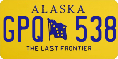 AK license plate GPQ538