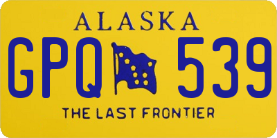 AK license plate GPQ539