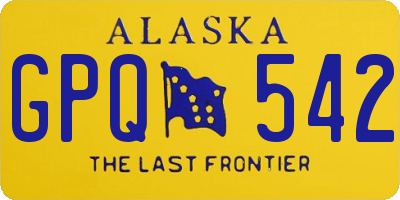 AK license plate GPQ542