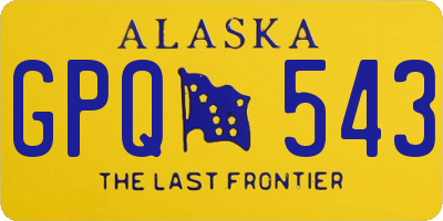 AK license plate GPQ543