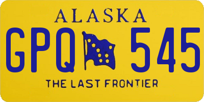 AK license plate GPQ545