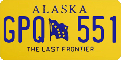 AK license plate GPQ551
