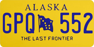 AK license plate GPQ552