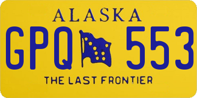 AK license plate GPQ553