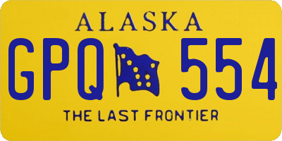 AK license plate GPQ554