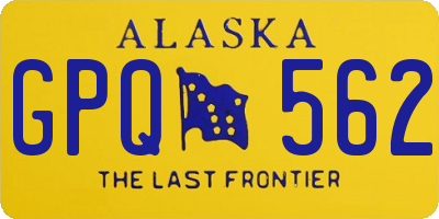 AK license plate GPQ562