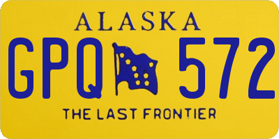 AK license plate GPQ572