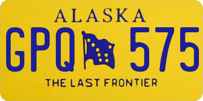 AK license plate GPQ575