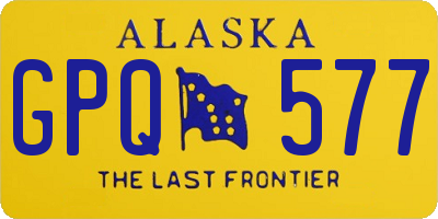 AK license plate GPQ577