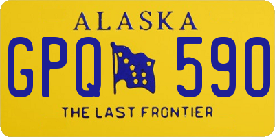 AK license plate GPQ590