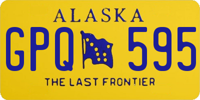AK license plate GPQ595