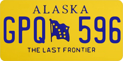 AK license plate GPQ596