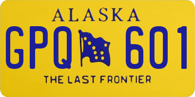 AK license plate GPQ601