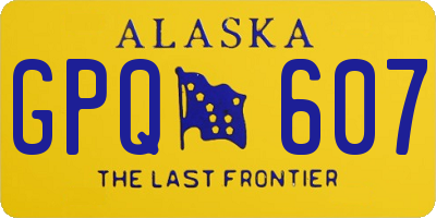 AK license plate GPQ607