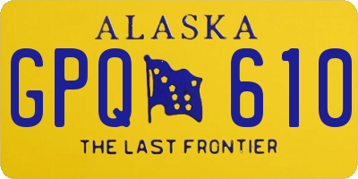 AK license plate GPQ610