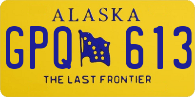 AK license plate GPQ613