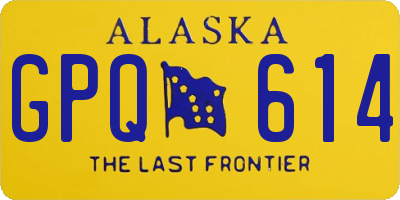 AK license plate GPQ614