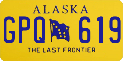 AK license plate GPQ619