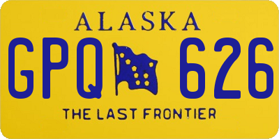 AK license plate GPQ626