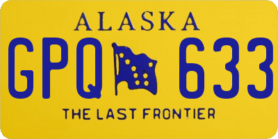 AK license plate GPQ633