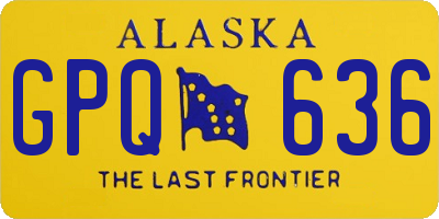 AK license plate GPQ636