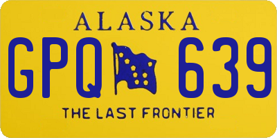 AK license plate GPQ639