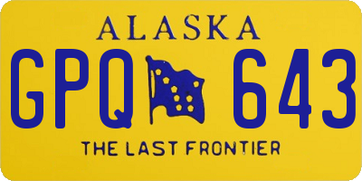 AK license plate GPQ643
