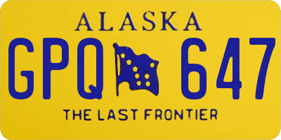 AK license plate GPQ647