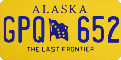 AK license plate GPQ652