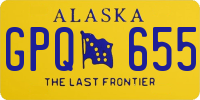 AK license plate GPQ655