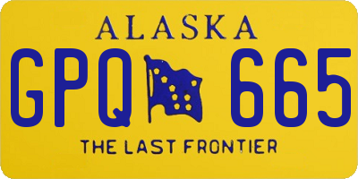 AK license plate GPQ665