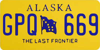 AK license plate GPQ669