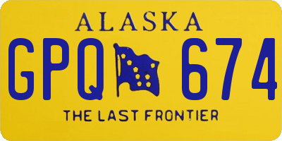 AK license plate GPQ674