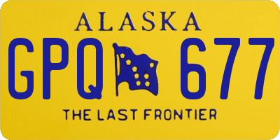 AK license plate GPQ677