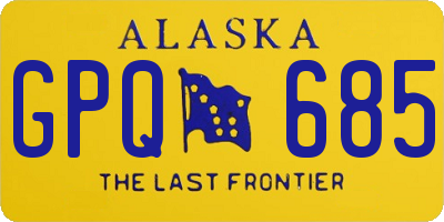 AK license plate GPQ685