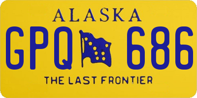 AK license plate GPQ686