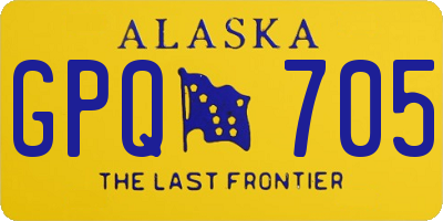 AK license plate GPQ705