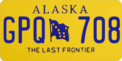 AK license plate GPQ708