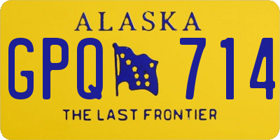 AK license plate GPQ714