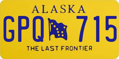 AK license plate GPQ715
