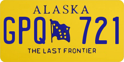 AK license plate GPQ721